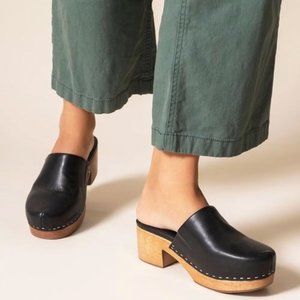 Charlotte Stone Black Martino Clog Size 9